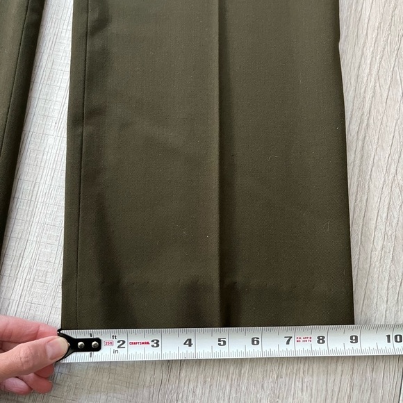 Ralph Lauren Straight-Leg Wool Trouser Pants in Dark Brown size 10 - Picture 5 of 10